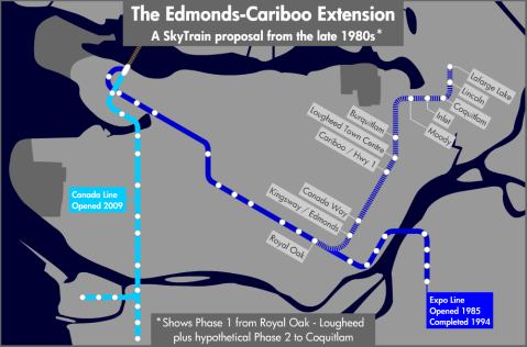skytrain proposed edmonds-cariboo extension